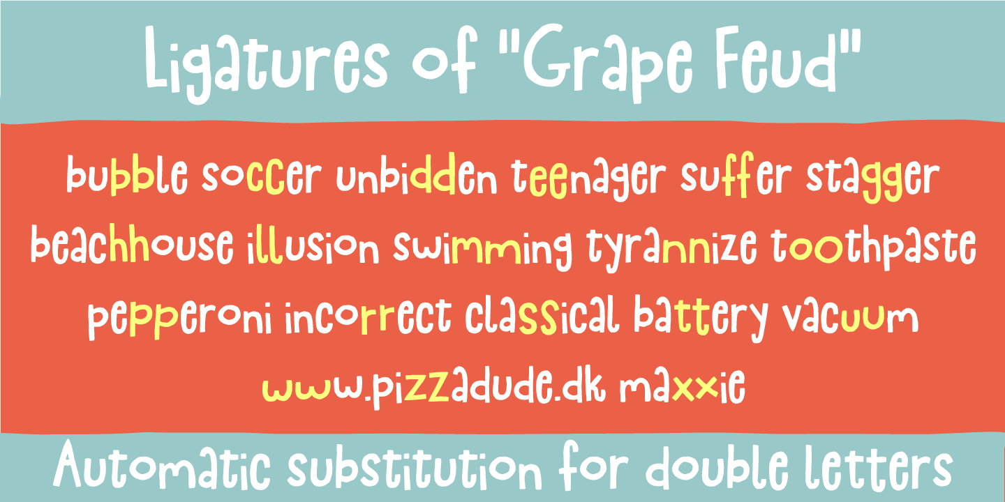 Пример шрифта Grape Feud Italic